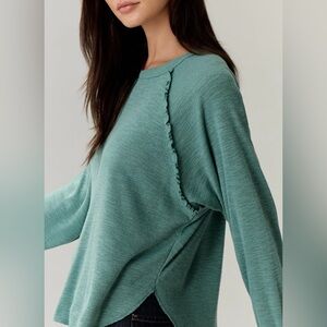 Raglan Thermal Long Sleeve Top; Pilcro Anthropologie NWOT